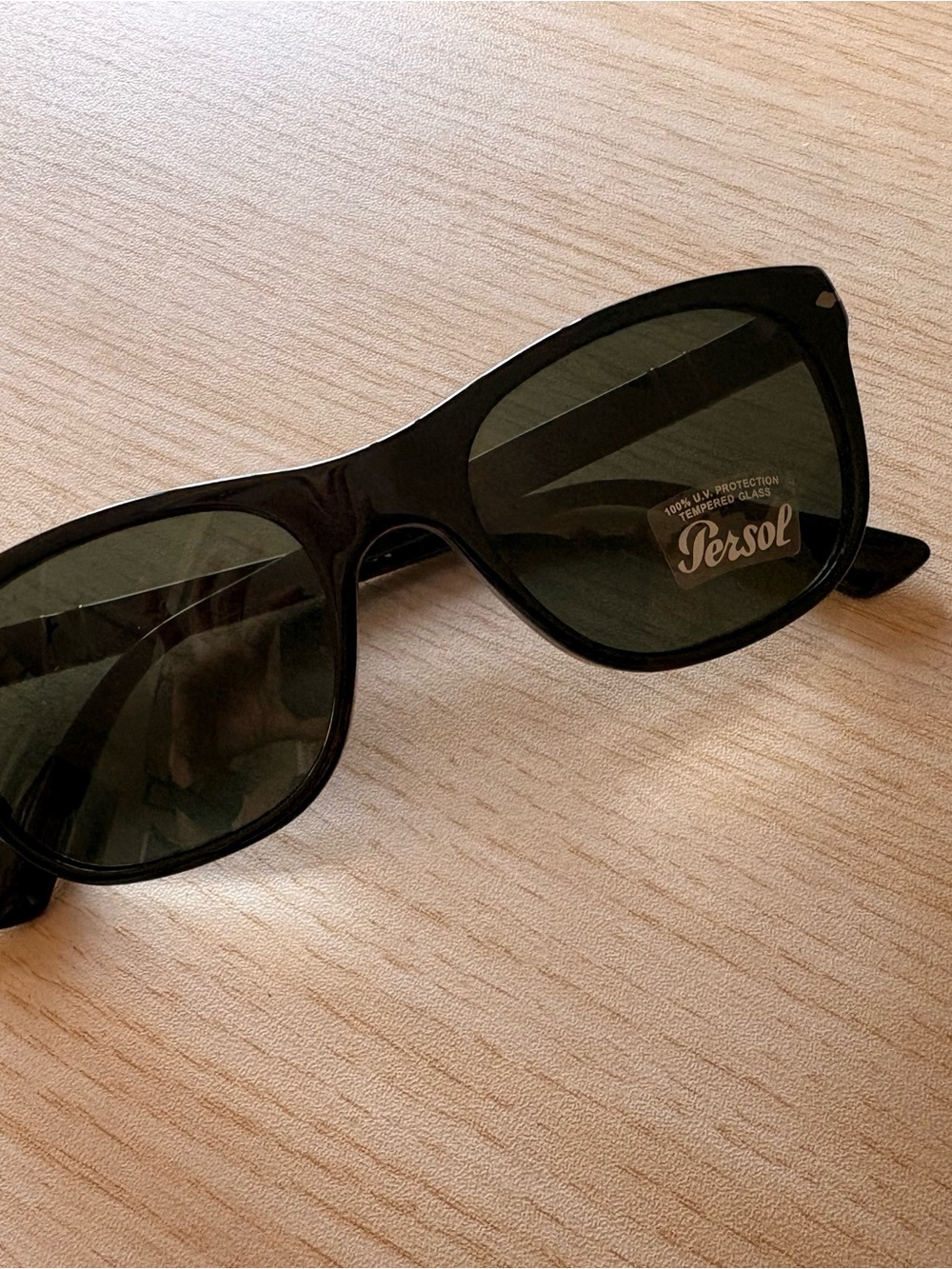Persol Black Frame with Dark Green Lenses Sunglasses